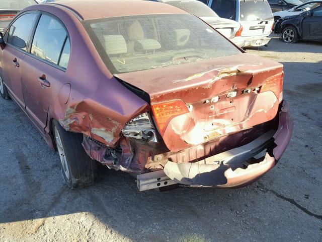 1HGFA16857L083591 - 2007 HONDA CIVIC EX მუქწითელი ფოტო 9
