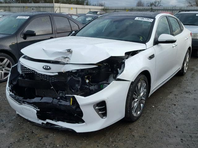 5XXGV4L23GG107430 - 2016 KIA OPTIMA SXL WHITE photo 2