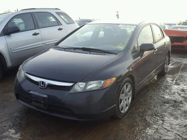 1HGFA16576L084360 - 2006 HONDA CIVIC LX BLACK photo 2