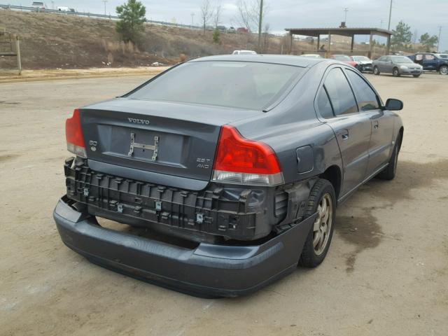 YV1RH59H942333582 - 2004 VOLVO S60 2.5T GRAY photo 4