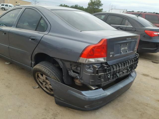 YV1RH59H942333582 - 2004 VOLVO S60 2.5T GRAY photo 9