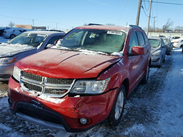 3C4PDDBG5HT591574 - 2017 DODGE JOURNEY SX RED photo 2