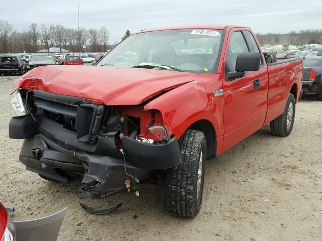 1FTRF12268KE93340 - 2008 FORD F150 RED photo 2