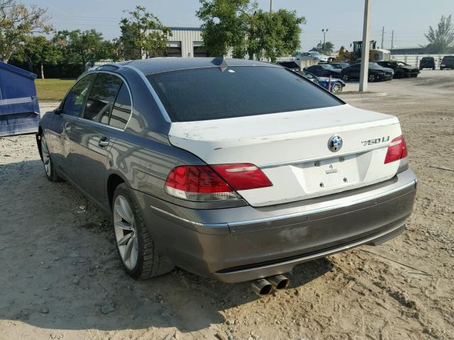 WBAHN83518DT84625 - 2008 BMW 750 LI GRAY photo 3