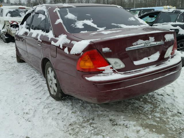 4T1BF28B7YU069695 - 2000 TOYOTA AVALON XL BURGUNDY photo 3