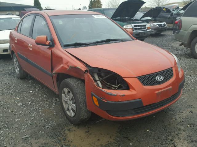 KNADE123086412800 - 2008 KIA RIO BASE ORANGE photo 1