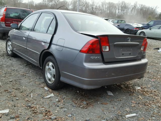 JHMES96605S009274 - 2005 HONDA CIVIC HYBR GRAY photo 3