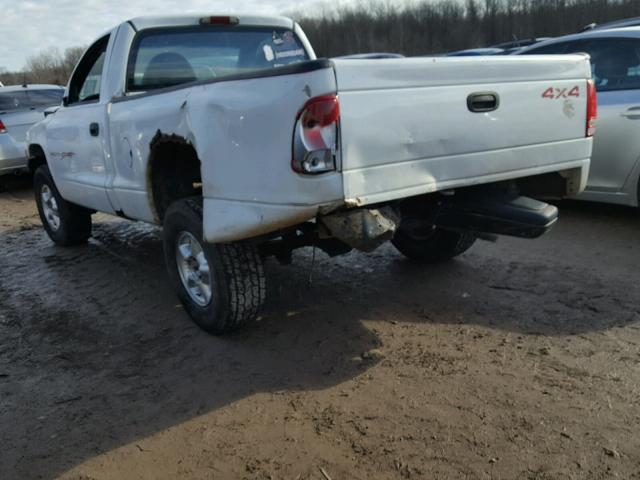 1B7GG26X9XS299948 - 1999 DODGE DAKOTA WHITE photo 3