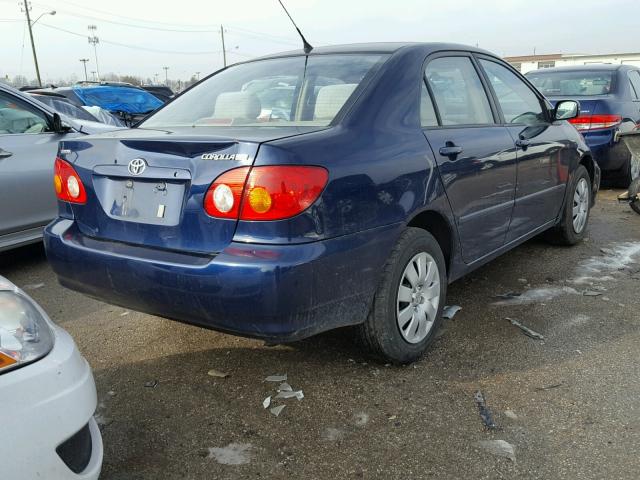 2T1BR38E33C139517 - 2003 TOYOTA COROLLA CE BLUE photo 4