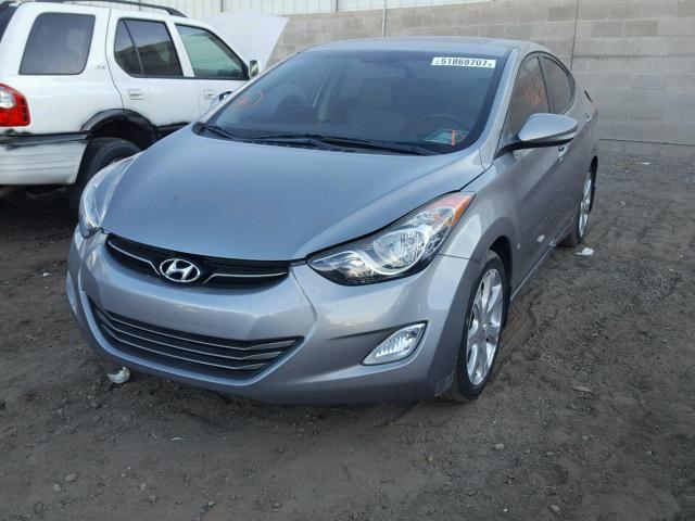 KMHDH4AE0CU476687 - 2012 HYUNDAI ELANTRA GL GRAY photo 2