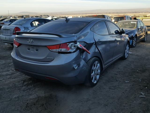 KMHDH4AE0CU476687 - 2012 HYUNDAI ELANTRA GL GRAY photo 4