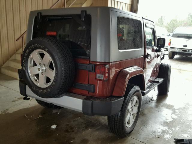 1J4AA5D13AL182823 - 2010 JEEP WRANGLER S BURGUNDY photo 4