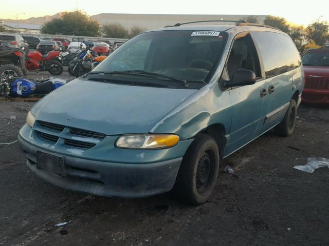 2B4GP4433WR717896 - 1999 DODGE CARAVAN BLUE photo 2