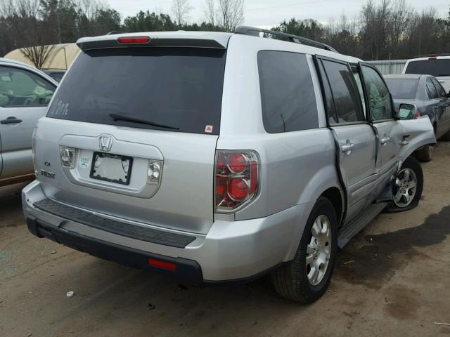 5FNYF28537B046642 - 2007 HONDA PILOT EXL SILVER photo 4