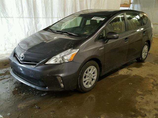 JTDZN3EU0EJ012530 - 2014 TOYOTA PRIUS V CHARCOAL photo 2