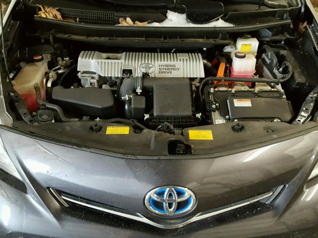 JTDZN3EU0EJ012530 - 2014 TOYOTA PRIUS V CHARCOAL photo 7