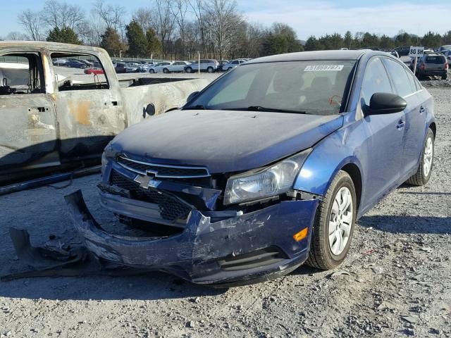 1G1PC5SH4C7408950 - 2012 CHEVROLET CRUZE LS BLUE photo 2