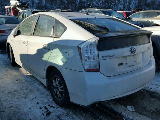 JTDKN3DU8A5179319 - 2010 TOYOTA PRIUS WHITE photo 3