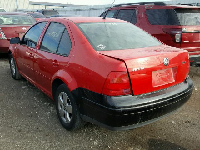 3VWSK69MX3M162812 - 2003 VOLKSWAGEN JETTA RED photo 3