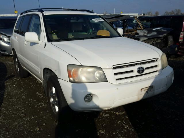 JTEDP21A740011580 - 2004 TOYOTA HIGHLANDER WHITE photo 1