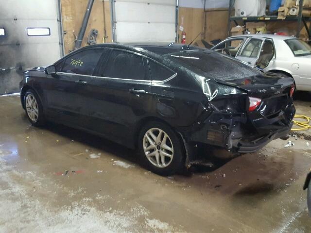 1FA6P0H76E5379464 - 2014 FORD FUSION SE BLACK photo 3