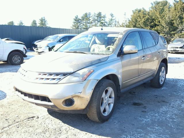 JN8AZ08W07W622385 - 2007 NISSAN MURANO SL GOLD photo 2