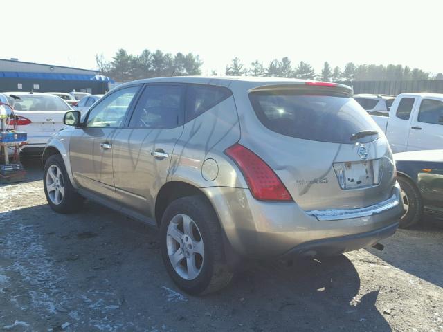 JN8AZ08W07W622385 - 2007 NISSAN MURANO SL GOLD photo 3