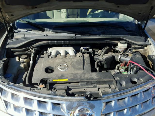 JN8AZ08W07W622385 - 2007 NISSAN MURANO SL GOLD photo 7