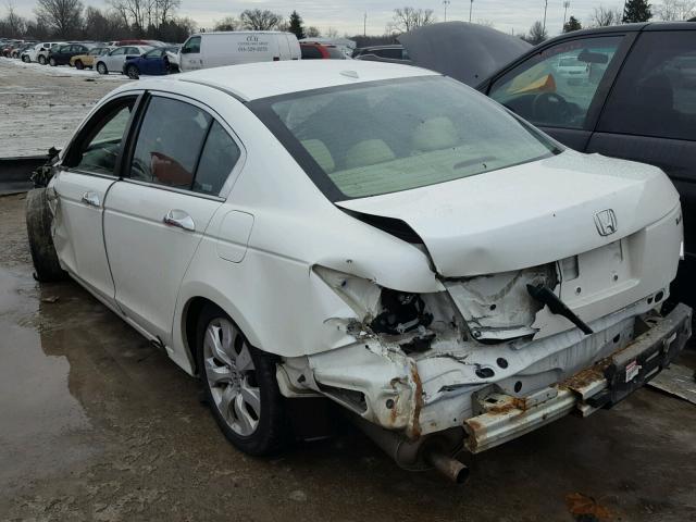 1HGCP368X8A019539 - 2008 HONDA ACCORD EXL WHITE photo 3