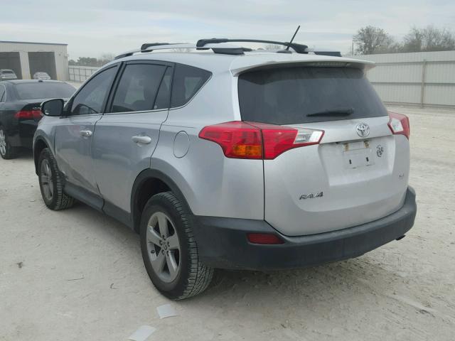 2T3WFREV1FW156084 - 2015 TOYOTA RAV4 XLE SILVER photo 3