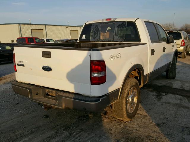 1FTPW14565FB23945 - 2005 FORD F150 SUPER WHITE photo 4