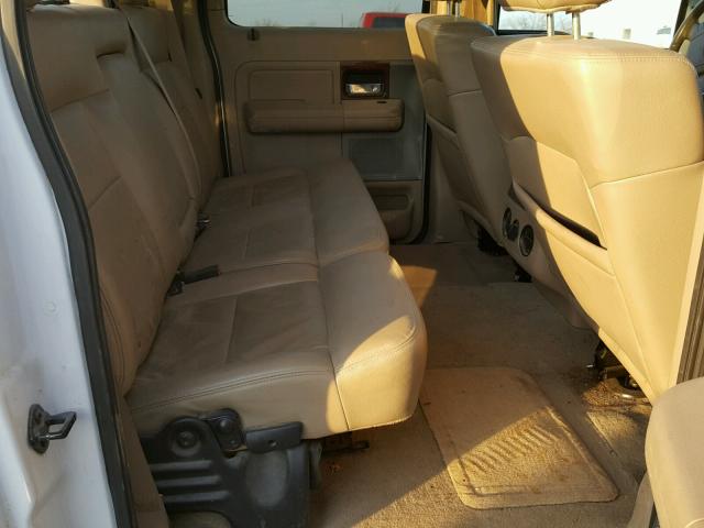 1FTPW14565FB23945 - 2005 FORD F150 SUPER WHITE photo 6