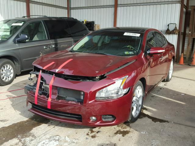 1N4AA5AP4CC853245 - 2012 NISSAN MAXIMA S RED photo 2