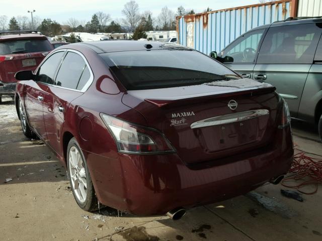 1N4AA5AP4CC853245 - 2012 NISSAN MAXIMA S RED photo 3