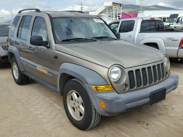 1J4GK48K55W679008 - 2005 JEEP LIBERTY SP TAN photo 1