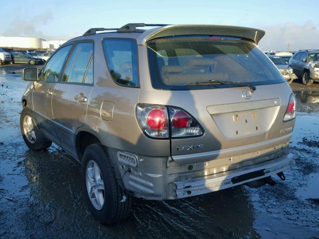 JTJGF10U810099395 - 2001 LEXUS RX 300 GOLD photo 3