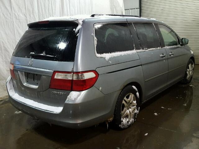 5FNRL38775B133932 - 2005 HONDA ODYSSEY EX BLUE photo 4