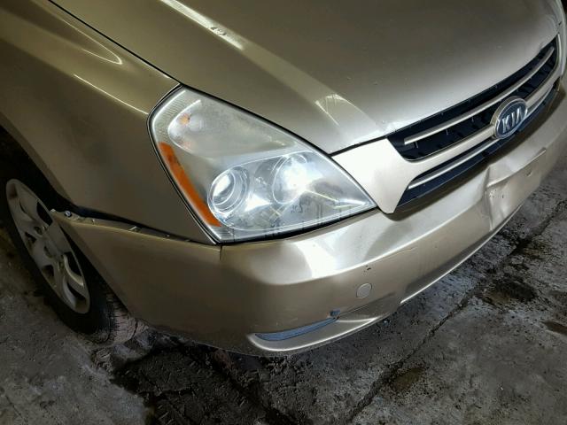 KNDMB233676182775 - 2007 KIA SEDONA EX GOLD photo 9