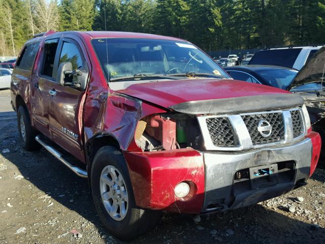 1N6AA07B66N513884 - 2006 NISSAN TITAN XE RED photo 1