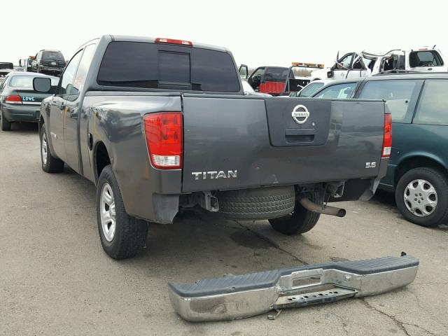 1N6AA06AX6N543494 - 2006 NISSAN TITAN XE CHARCOAL photo 3