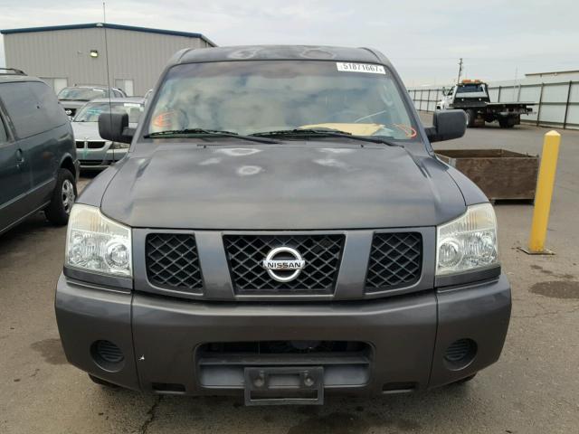 1N6AA06AX6N543494 - 2006 NISSAN TITAN XE CHARCOAL photo 9