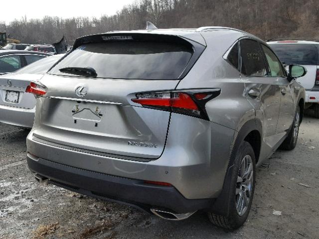 JTJBARBZ6G2089381 - 2016 LEXUS NX 200T GRAY photo 4