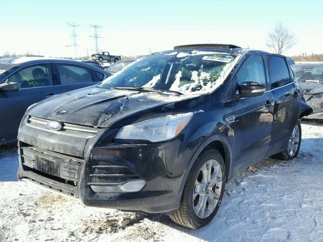 1FMCU9HX6DUA94693 - 2013 FORD ESCAPE SEL BLACK photo 2