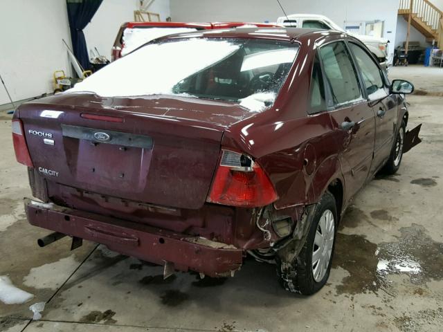 1FAFP34N77W258302 - 2007 FORD FOCUS ZX4 BURGUNDY photo 4