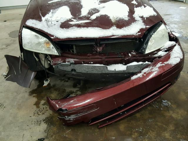 1FAFP34N77W258302 - 2007 FORD FOCUS ZX4 BURGUNDY photo 9