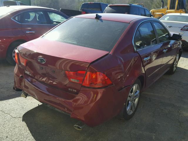 KNAGH4A42A5402135 - 2010 KIA OPTIMA EX RED photo 4