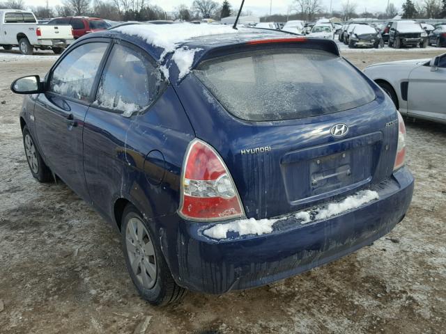 KMHCM36C18U104081 - 2008 HYUNDAI ACCENT GS BLUE photo 3