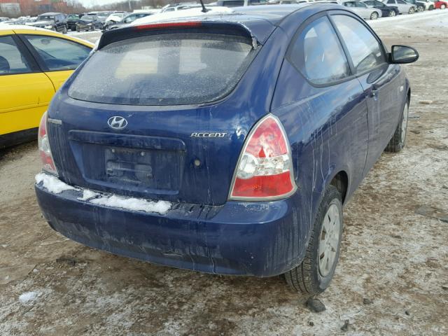 KMHCM36C18U104081 - 2008 HYUNDAI ACCENT GS BLUE photo 4