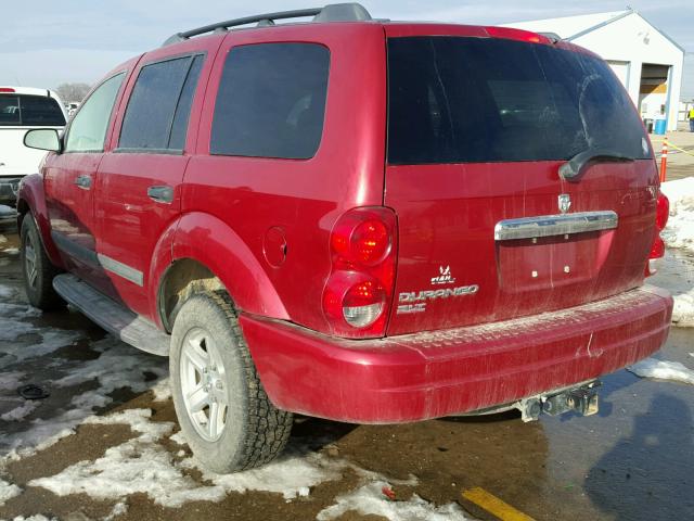 1D4HB48N66F148702 - 2006 DODGE DURANGO SL RED photo 3