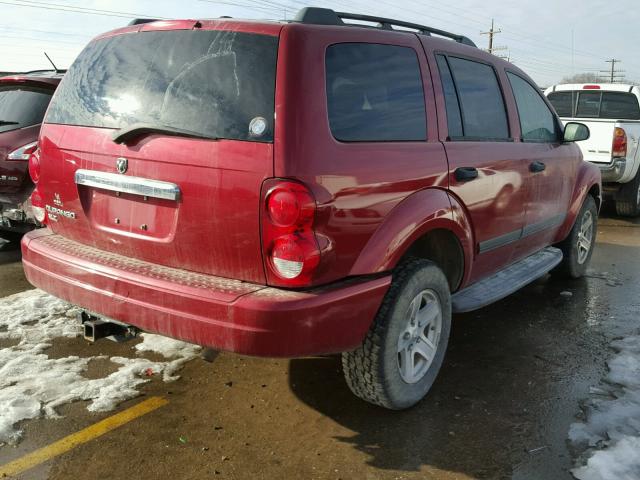 1D4HB48N66F148702 - 2006 DODGE DURANGO SL RED photo 4